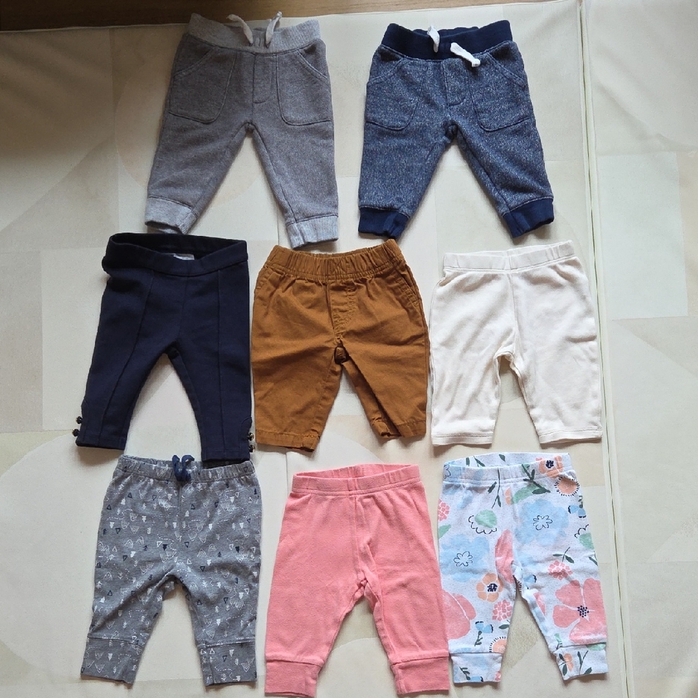 8 Assorted 3-6M Pants